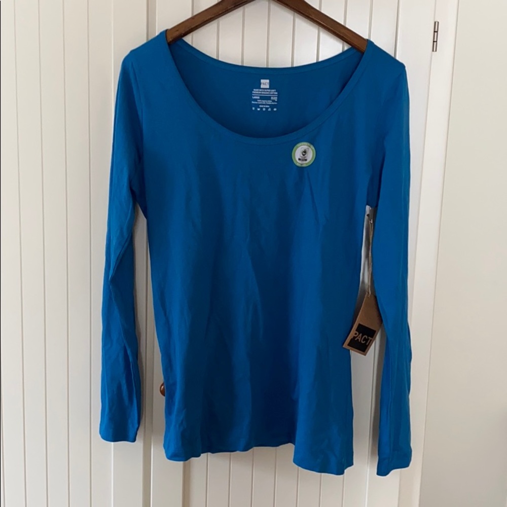 PACT Shoreline long sleeve ballet neck tee